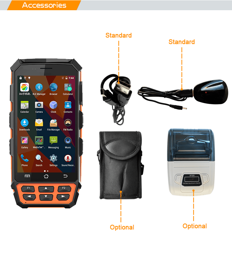 Cheap rugged 4g 1d 2d android bt handheld laser barcode scanner wharehouse pda terminal (3)