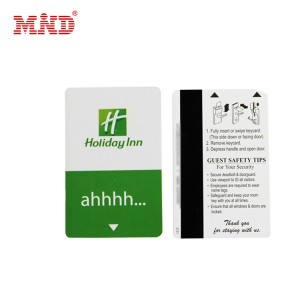 Magnetic stripe hotel keycard