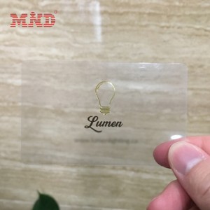 Full color printing pvc frosted transparent clear card