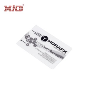 Transparent plastic card