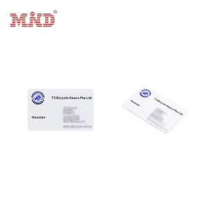 Transparent plastic card