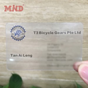 Transparent plastic card